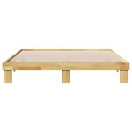 vidaXL Cadre de lit sans matelas 180x200 cm Bois massif Chêne