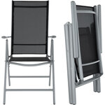 Salon de jardin aluminium 8 places gris clair 2108043/2