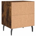 vidaXL Table de chevet chêne fumé 40x35x47 5 cm bois d’ingénierie