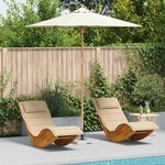 vidaXL Parasol de jardin Blanc crème 240 x 240 x 260 cm Bambou
