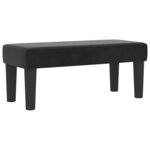 vidaXL Lit box spring avec matelas et banc noir 80x200 cm en velours