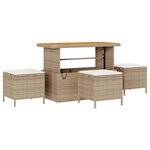 vidaXL Ensemble de canapé de jardin 13 Pièces Beige polyrotin
