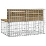 vidaXL Banc de jardin design gabion 103x70x65 cm bois de pin imprégné