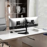 Support de table Aisens Eco avec base pivotante et inclinable pour moniteur/téléviseur 20 kg (3 pivots - 2 bras) de 17 à 35 pouces - Noir