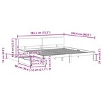 vidaXL Cadre de lit avec tiroirs sans matelas 180x200 cm