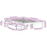 vidaXL Cadre de lit sans matelas cire marron 120x190cm bois pin massif