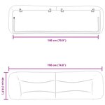 vidaXL Coussin de tête de lit Hvar gris foncé 180 cm tissu