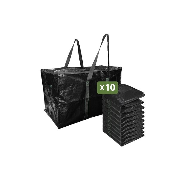 Pack and Move - Lot 10 grands sacs déménagement  rangement et transport ultra résistant - Réutilisable - Poignées solides