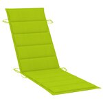 vidaXL Chaise longue de jardin avec coussin Bois d'acacia solide