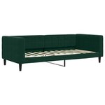 vidaXL Lit de jour avec gigogne et matelas vert foncé 90x200cm velours