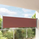 vidaXL Auvent latéral rétractable de patio 100x300 cm Marron