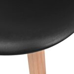 vidaXL Chaises à manger lot de 6 Noir Plastique