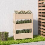 vidaXL Jardinière 77x25x104 5 cm Bois massif de pin