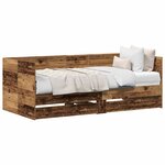 vidaXL Lit d'appoint Bois Ancien 75 x 190 cm Bois d'ingénierie