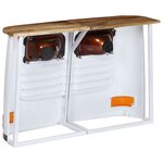vidaXL Buffet Bois de manguier massif Forme de camion Blanc