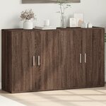 vidaXL Buffets 2 Pièces chêne marron 60x31x70 cm bois d'ingénierie