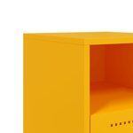 vidaXL Tables de chevet 2 Pièces jaune moutarde 36x39x60 5 cm acier