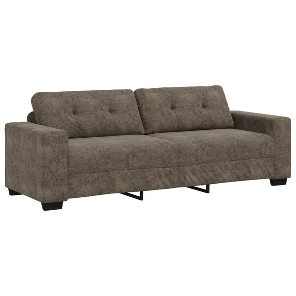 Canapé 3 places vidaXL gris foncé 180 cm en simili cuir