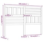 vidaXL Tête de lit 166x4x100 cm Bois massif de pin