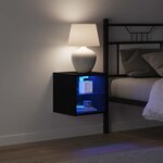 vidaXL Meuble TV Noir 30 x 28 5 x 30 cm Bois d'ingénierie