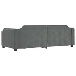 vidaXL Lit de jour gris foncé 90x200 cm tissu