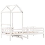 vidaXL Cadre de lit avec toit sans matelas blanc 80x200 cm
