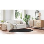 vidaXL Tapis HUARTE Noir 140 x 200 cm Polyester