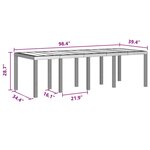Table de Jardin vidaXL Marron 250x100x73 cm Poly Rattan