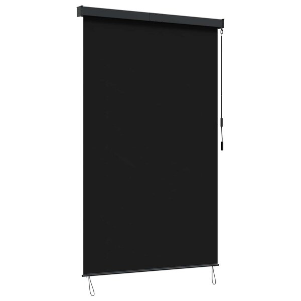 vidaXL Store enrouleur Noir 60 x 250 cm Tissu et Aluminium