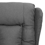vidaXL Fauteuil de massage inclinable Gris clair Tissu