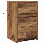 vidaXL Cabinet de chevet Bois ancien 38 x 34 x 61 cm Bois d'ingénierie
