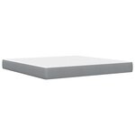 vidaXL Cadre de lit avec matelas Gris clair 200 x 200 cm Tissu