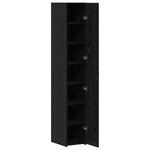 vidaXL Buffet Chêne Noir 30x42.5x185 cm Bois d'ingénierie