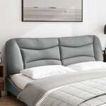 vidaXL Coussin de tête de lit gris clair 193 cm tissu