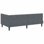 vidaXL Cadre de lit d'angle Gris foncé 90 x 200 cm Velours