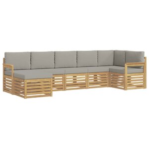 vidaXL Ensemble de canapés d'extérieur 6 pc Blanc et gris clair