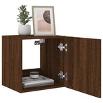vidaXL Meubles TV muraux lumières LED 2 Pièces chêne marron 40 5x35x40 cm