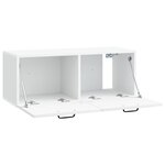 vidaXL Meuble TV mural Blanc 78 5 x 31 x 30 cm Bois d'ingénierie
