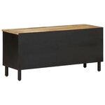vidaXL Meuble TV noir 100x33 5x46 cm bois massif manguier brut