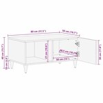 vidaXL Table basse 80x50x40 cm en bois de mangue massif