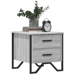 vidaXL Table de chevet sonoma gris 40x41x40 cm bois d'ingénierie