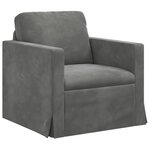 vidaXL Canapé 2 Pièces Gris foncé 228 x 78 x 80 cm Velours