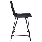 vidaXL Tabouret de bar 2 Pièces Noir 44 x 54 x 96 cm Rattan et Acier