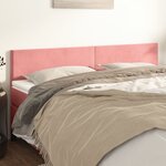 vidaXL Têtes de lit 2 Pièces Rose 80x5x78/88 cm Velours