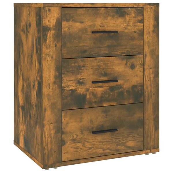 vidaXL Table de chevet Chêne fumé 50x36x60 cm Bois d'ingénierie