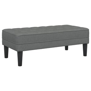 vidaXL banc Gris foncé 113 x 57 x 39 cm tissu