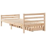 vidaXL Cadre de lit sans matelas 90x200 cm bois de pin massif