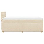 vidaXL Sommier à lattes de lit avec matelas Crème 80x200 cm Tissu