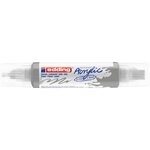 Marqueur acryl 3d dble pointe 5400 argent 2-3 mm  5-10 mm EDDING