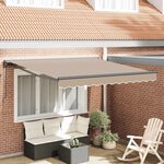 vidaXL Auvent Rétractable Beige 300x250 cm tissu